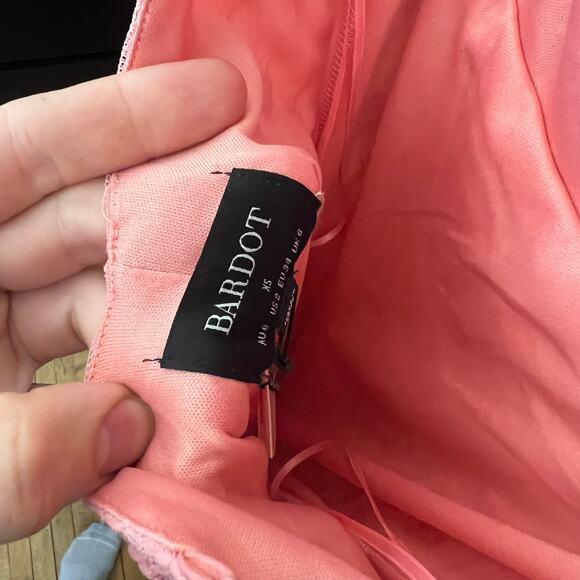 Bardot Adoni Mesh Midi Dress Lili Pink size XS NWT's $119 Women's - Picture 11 of 15